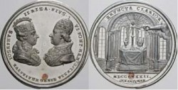 Medaille zum Gedenken an den Besuch des Papstes Pius VI. in Wien, 1782
